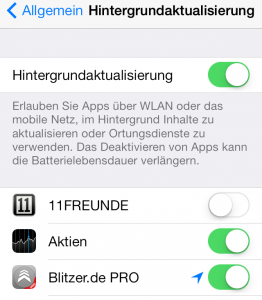hintergrundaktualisierung